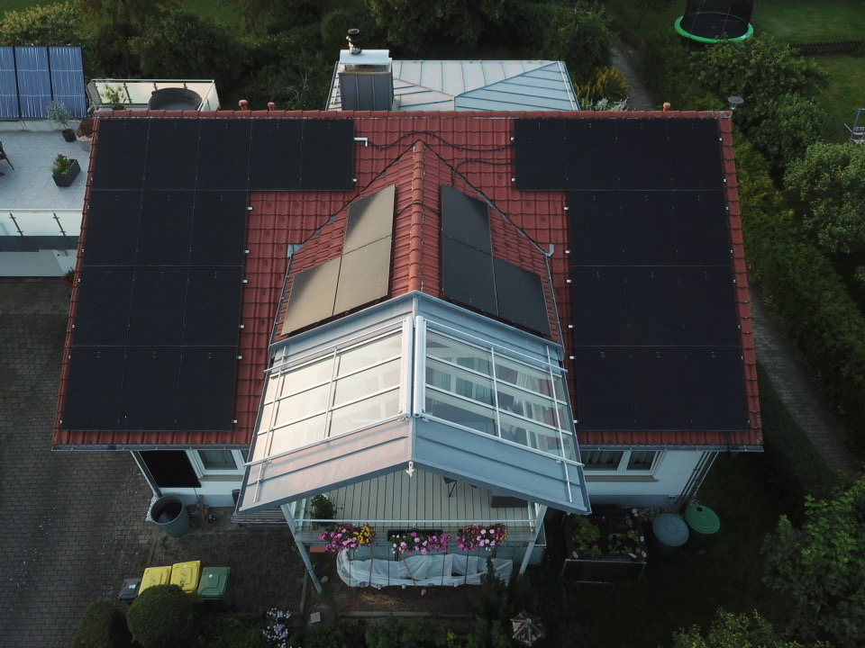 PV-Anlage auf einem Wohnhaus